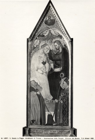 Alinari, Fratelli — S. Donato in Poggio (Arcidiocesi di Firenze) - Incoronazione della Vergine (Giovanni del Biondo) — insieme